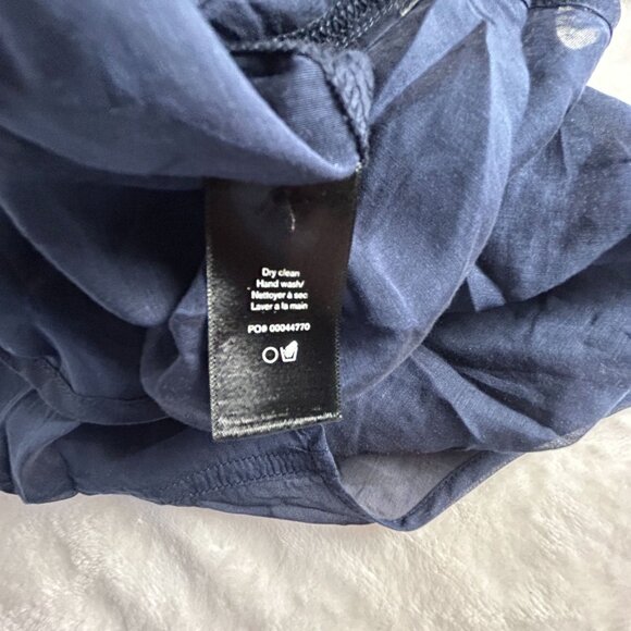 Rag & Bone Womens Navy Sheer Boyfriend Shirt XXS Button-Up Long Sleeve New $225 - Picture 5 of 8